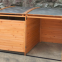 wooden garbage storage bin