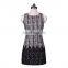 OEM Clothing 2014 Fashion Lace Plaid Ladies Winter One Piece Dress