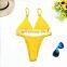Micro Mini Bikini Solid Color Brazilian Bikini Biquini Swimwear Women 2019 New Swimsuit Sexy Triangle Bathing Suit Plavky Badpak