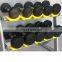 fixed black rubber dumbbell set/ sporting goods