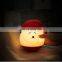 2020 Hot selling LED silicone Christmas  Santa Claus fancy  led night  lamp for Christmas decoration