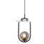 Contemporary Kitchen Restaurant Decoration Lights Hanging Black Metal & Smoked Glass Pendant Chandelier Lighting