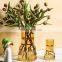 Luxury Creative Glass Small Vase Living Room Table Transparent Dried Flower Decoration