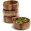 Acacia Wood Large Individual Salad Bowls, Snack Serving Bowls 6 1/2