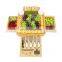 Bamboo Wood Charcuterie Magnetic 4 Slide-Out Drawers Cheese Board Set With Ceramic Bowls And Cutlery Knife