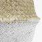 Woven Seagrass Straw Wicker Belly Basket with Tassel, Laundry Storage Organiser, Modern Planter Wholesale