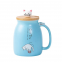 Cute cartoon cat ceramic cute mug mug with lid creative mug water cup