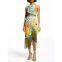 2 Pieces Ladies Women Printed Sexy Swimsuit Bikini Swimwear with Skirt Cover-Up