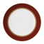 Elegant Gold Rimmed Red Bone China Ceramic Dinnerware Plate For Wedding And Home Decoration