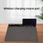Wireless charging PU leather desktop 10W15W mouse pad with mobile phone holder wireless fast charger