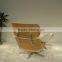 Luxury living room furniture ottoman genuine leather lounge