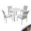 Popular design best price outdoor rattan garden furniture set cafe table and chair used
