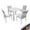 Hot sale garden wicker furniture dining set table and chair modern for restaurant