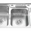 High Quality Double Bowl Single Drainer Welding Sink SUS304