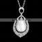 white 18k gold plated jewelry necklace for female