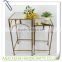 Wrought Iron Glass Top Plant Stand