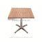 Garden aluminum frame solid wooden dining table