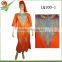 fashion african women maxi dress 100% linen fabric dress clothing with embroidery design