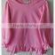 US kids wear wholesale distributor childs blank shirt ruffle