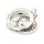 Women stainless steel silver coin pendant jewelry