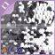 2014 latest design embroidery beaded and sequins lace fabric with 6mm round sequin