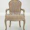French style classic wooden Fabric armchair(CH-859-OAK)