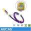 Aucas Brand Braided Flat Network Cable Braided RJ45 Cat 7 Ethernet Cable