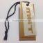 China hotsell string paper garments hang tags for jeans with eyelet