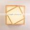 new style modern LED ceiling lamp, double shades acrylic ceiling lamp, wooden base ceiling lamp