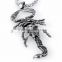 lively king scorpion animal hiphop pendant black 316L stainless steel scorpion steel necklace