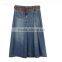 jeans product type girls fashion plus size long dress slim fit distressed flare denim jeans skirts for woman