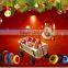 wooden wagon Red Wood Railing Children Kid Garden Cart TC1812M