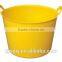 flexible plastic buckets/bath tubs&basin,flexible basket for household cleaning