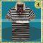 Mens Polo Collar Striped T Shirt With Customized Design