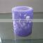 carved blue LED artificial pillar candle