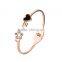 new products 2016 rose gold plated bracelet enamel stainless steel bangle