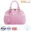 Pink color fashion design faux ostrich leather bag for women