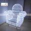 Fany white crystal chair decoration holiday time lights with high quality led light chair