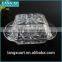 LX-H009 Old Fathion Engraved Crystal Glass Butter Dish With Cover