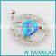Wholesale Fashion Series of Leaf in the Cirque Blue Opal Sterling Silver Unisex Necklace Pendant