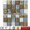 IMARK Gold & Silver & Gray Gold Back Foil Glass Mosaic Tile For Homedepot IXGR8-011