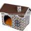 Plush Raised Dog Beds Brown Cushion