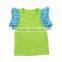 New style fashion girl's shirt summer cotton sleeveless baby ruffle T-shirt toddler girls T-shirt