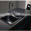 acylic solid surface black royal kitchen sinks,artificial stone double kitchen sink ,resin stone sink