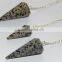 Faceted Dalmation Pendulum / Agate Pendulum / Occult And Pagan Pendulum