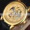 Vogue skeleton gold mechanical automatic watch for men