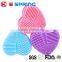 Mini Heart Shaped Cosmetic Brush Cleaning Tool Silicone Makeup Brush Cleaner