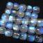 Rare Cushion Cut Blue Flashy 10x10 mm Natural Rainbow Moonstone