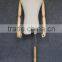 male torso dress form with wooden arms & base
