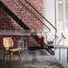 2015 hot sale 3D red brick cheap wallpaper